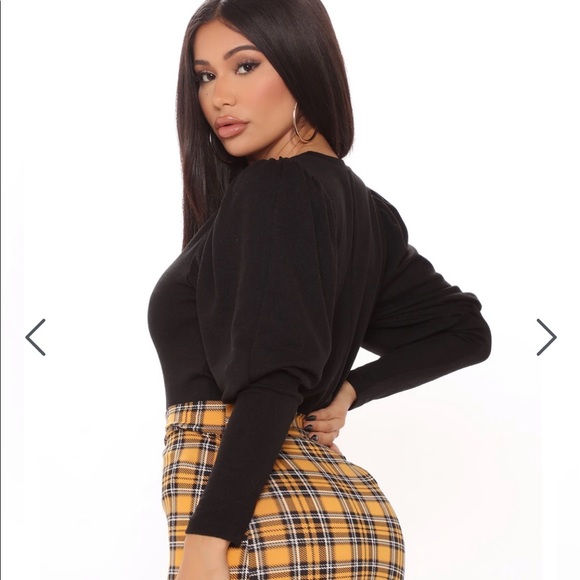 Fashion Nova Balloon Sleeve Top - Picture 2 of 4